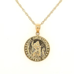 14K Y St. Christopher Necklace
