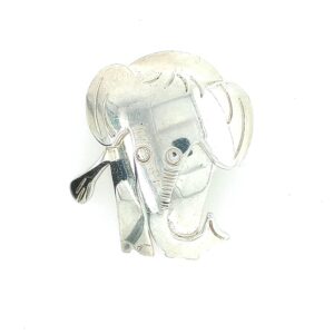 Sterling Silver Elephant Brooch Pin