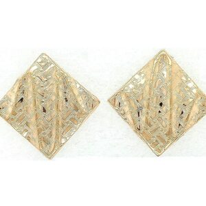 14K Y Square Post Earrings
