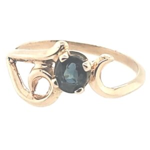 14K Y Gold Montana Blue Sapphire Ring