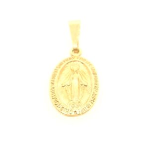 14 Karat Yellow Gold Virgin Mary Pendant