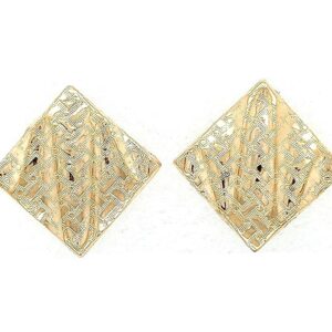 14K Y Gold Square Post Earrings